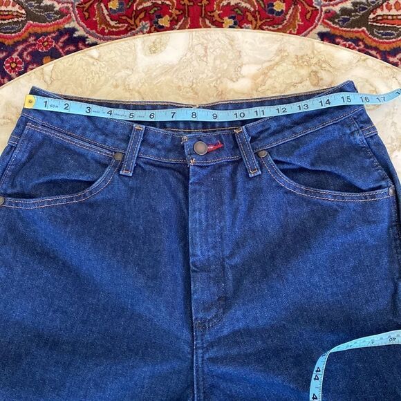 VANS X WRANGLER Off The Wall Heritage Cowboy Cut Checkerboard Denim Jeans AS NEW - Picture 12 of 16